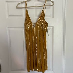 Free People Here She Is embellished slip dress